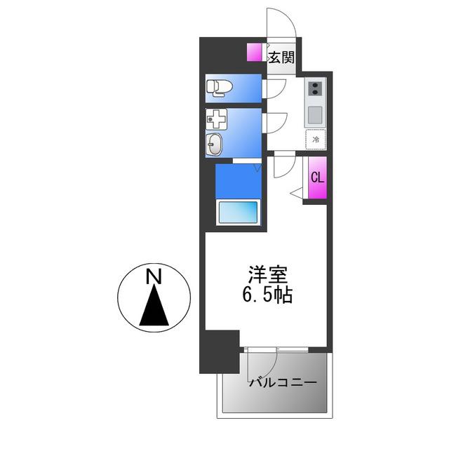 S-RESIDENCE高井田BELETA(1K/8階)の間取り写真