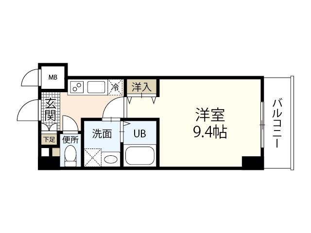 KYOWA RESIDENCE KOAMI(1K/8階)の間取り写真
