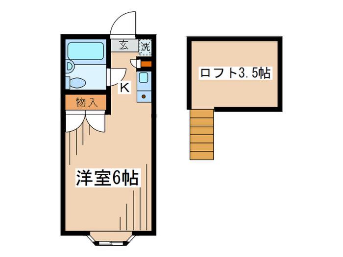 フォレストハウス(1K/1階)の間取り写真