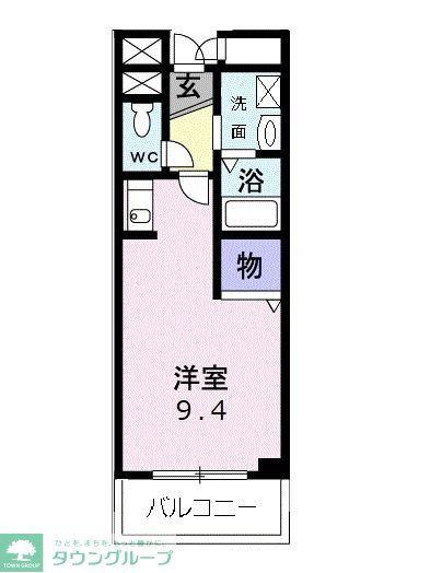 パレ・アラモード(ワンルーム/1階)の間取り写真