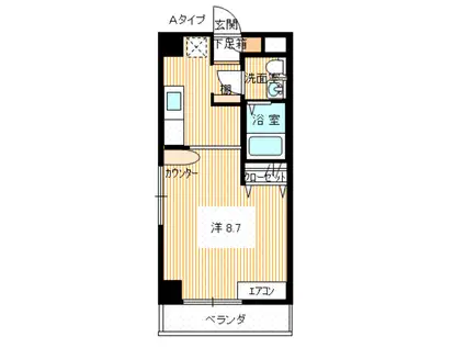 クオリティタウン(1K/3階)の間取り写真