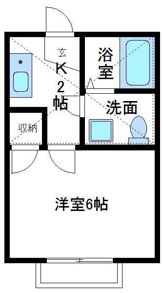 PREMIERE南橋本(1K/1階)の間取り写真
