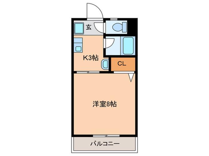 エクセル井田(1K/1階)の間取り写真