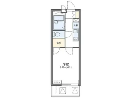 レオパレスすずしろ(1K/3階)の間取り写真