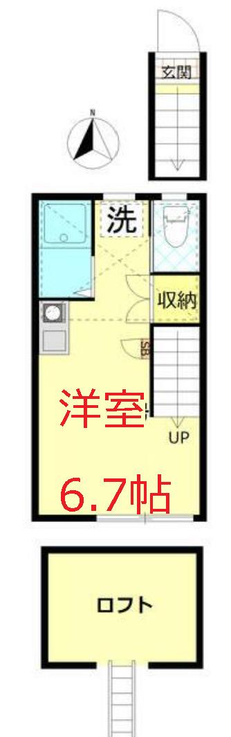 フロイス蒲田(ワンルーム/2階)の間取り写真