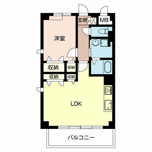 プルミエール・ソレイユ(1LDK/4階)の間取り写真