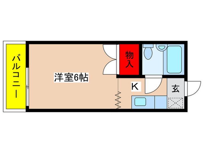 コーポ青柳(1K/2階)の間取り写真