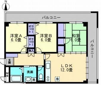 ラシャンブル21(3LDK/2階)の間取り写真