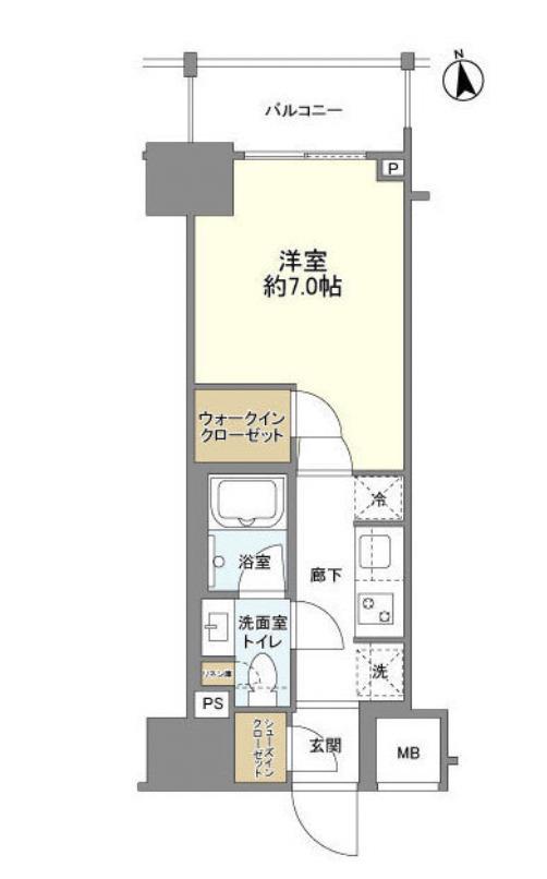 クレヴィア赤羽ステーションテラス(1K/5階)の間取り写真