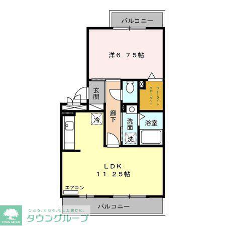 KSアトレア(1LDK/3階)の間取り写真