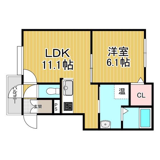 コンコルディア(1LDK/3階)の間取り写真