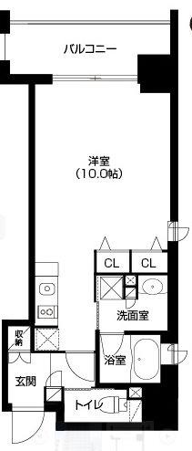 アーバネックス北浜(ワンルーム/3階)の間取り写真