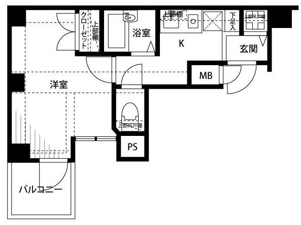 プレール大塚北(1K/7階)の間取り写真