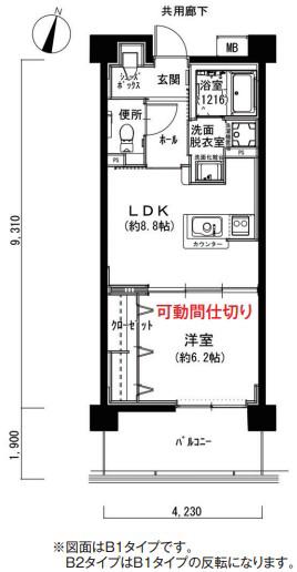 ココドール鳴子(1LDK/2階)の間取り写真