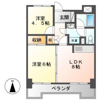 リアライズ栄(2LDK/9階)の間取り写真