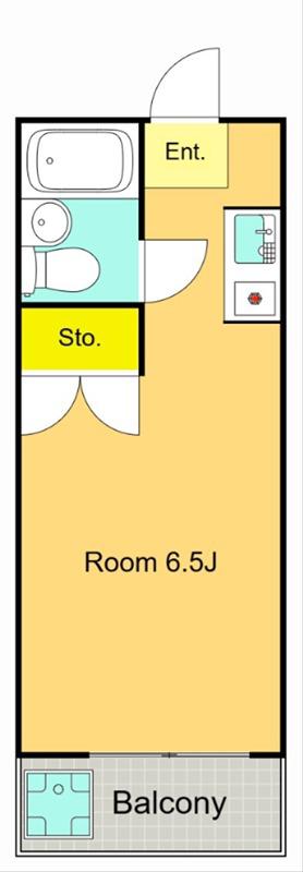 サンコーポ大森(ワンルーム/3階)の間取り写真