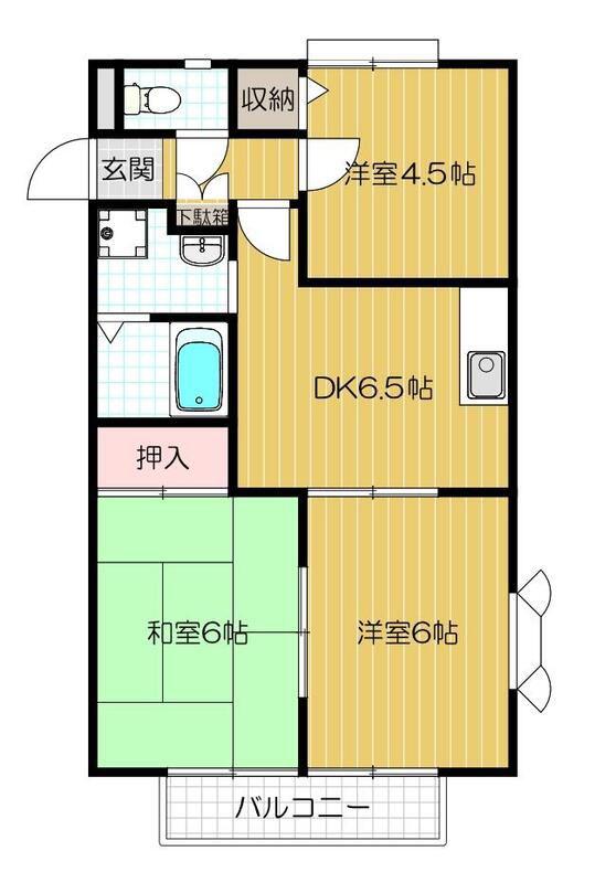 LUSTERーN(3DK/2階)の間取り写真
