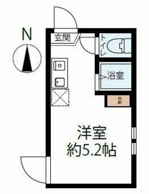 アーバンプレイス中野中央A(ワンルーム/1階)の間取り写真