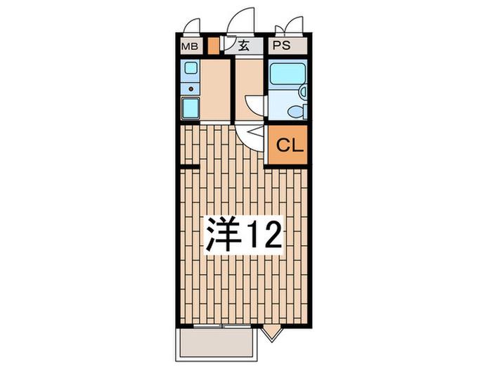 雅マンション大和(ワンルーム/4階)の間取り写真