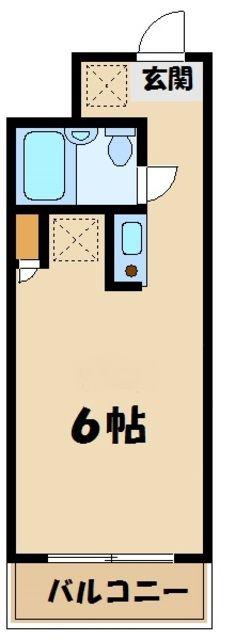 トップ門沢橋(ワンルーム/3階)の間取り写真