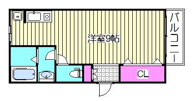 仁志町LINLINFANG(ワンルーム/1階)の間取り写真