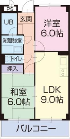 LIMPIA GRACE(2LDK/1階)の間取り写真