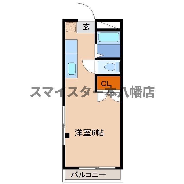 ヒロ大巌寺(ワンルーム/3階)の間取り写真