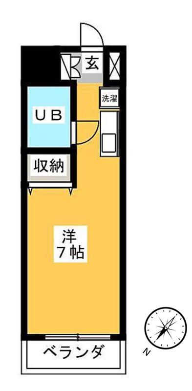 プエルト西池袋(1K/2階)の間取り写真