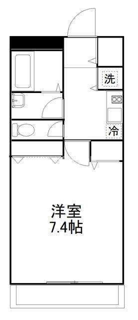 STUDIO-FLAT SHIBAYAMA(1K/3階)の間取り写真