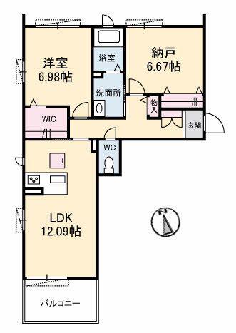 サンハイツ雅洋(1SLDK/1階)の間取り写真