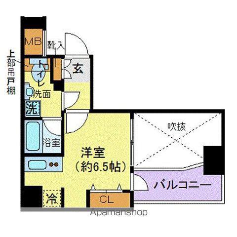 デュアレス千代田三崎町(ワンルーム/3階)の間取り写真