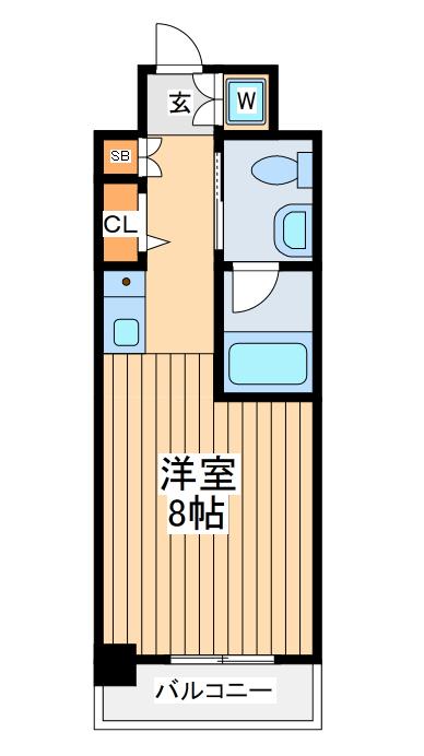 クラリッサ横浜中央(ワンルーム/4階)の間取り写真