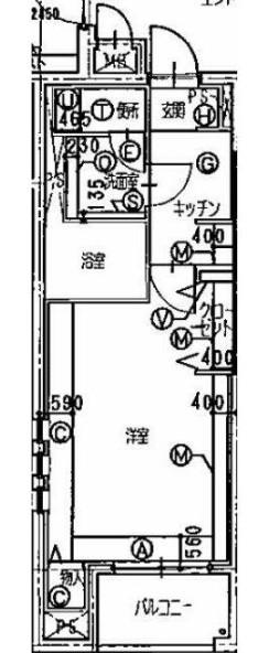 GENOVIA東川口(1K/5階)の間取り写真