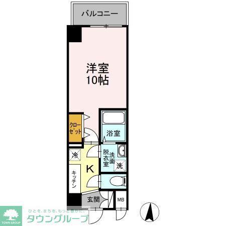 GLANPIA(1K/5階)の間取り写真