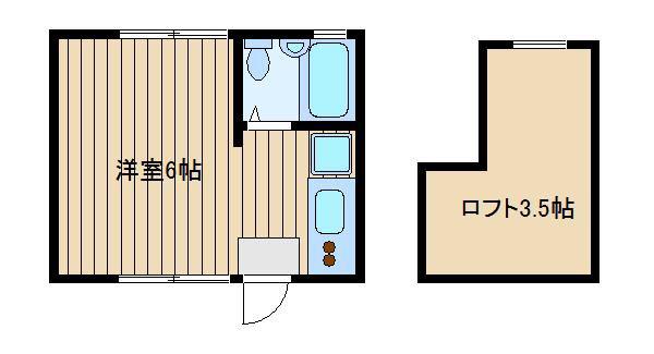 グリーンヒル斉藤(ワンルーム/2階)の間取り写真