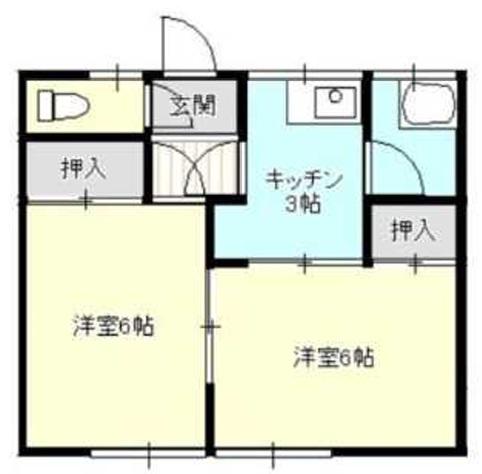 HABI KAWAMEA(2K/1階)の間取り写真