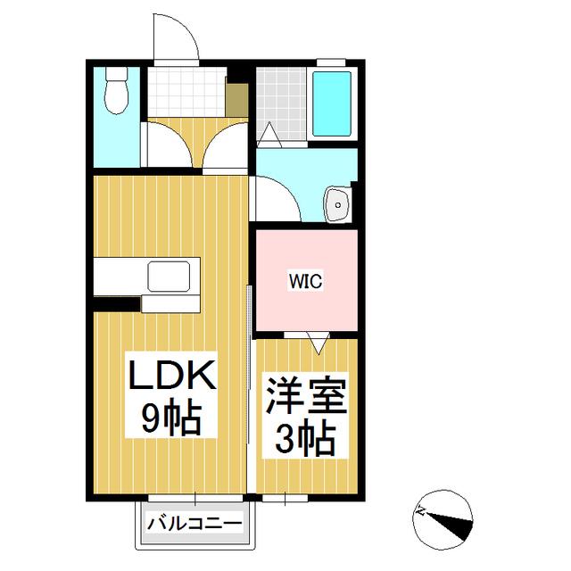 プレジール(1LDK/2階)の間取り写真