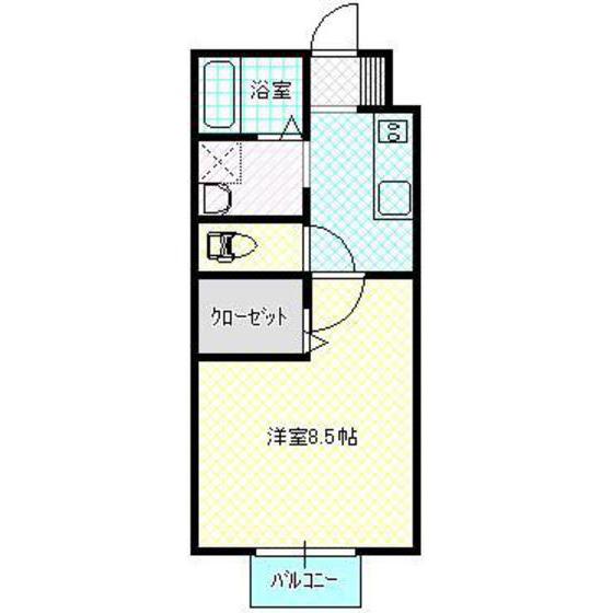 クリエハイツ(1K/2階)の間取り写真