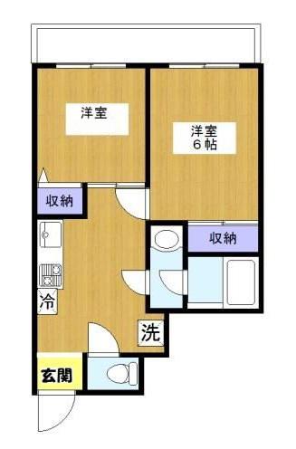 ピュアステージ21(2DK/3階)の間取り写真