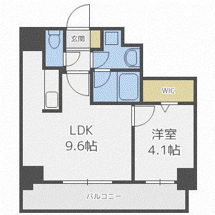 イリオスエフタ(1LDK/4階)の間取り写真