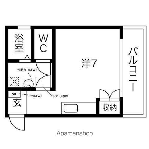 グリーンシティ大高(ワンルーム/3階)の間取り写真