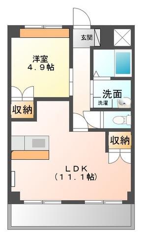 ソフィエールI(1LDK/2階)の間取り写真