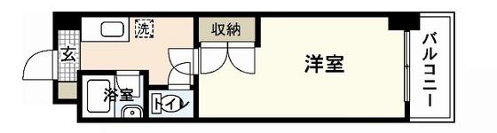 第2田中ビル(1K/4階)の間取り写真