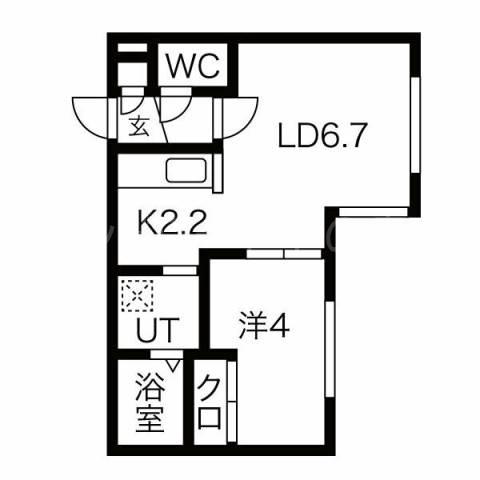 ENCORE福住(1LDK/4階)の間取り写真