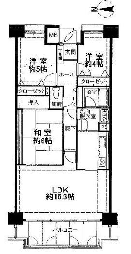 レバンテ垂水2番館(3LDK/7階)の間取り写真