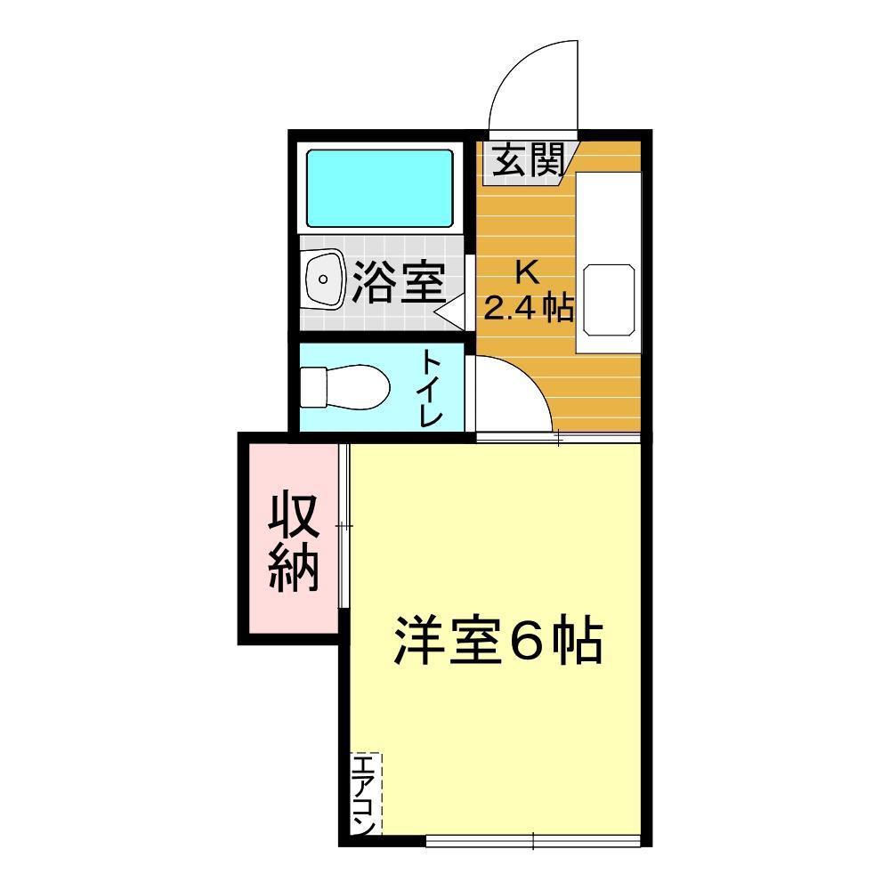 藤永ハイツB(1K/1階)の間取り写真
