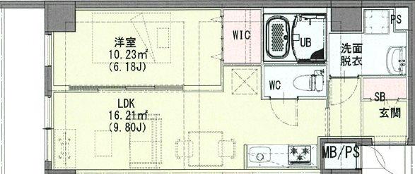 ARONA COURT 美園(1LDK/3階)の間取り写真