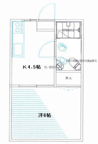 寿マンション(1K/1階)の間取り写真