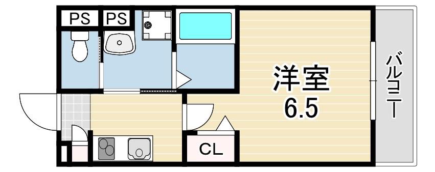 ROBOT HOME 尼崎センタープール前(1K/1階)の間取り写真