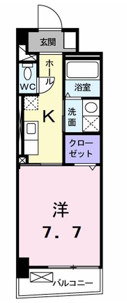 エスペランサ(1K/3階)の間取り写真